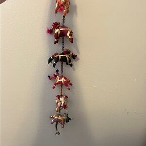 Cost Plus World Market Elephant String Decor with Red and Gold